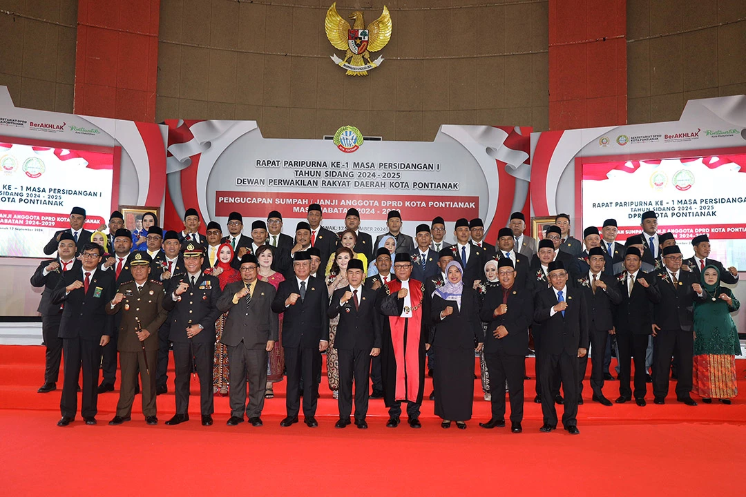 45 Anggota DPRD Kota Pontianak 2024-2029 Resmi Dilantik