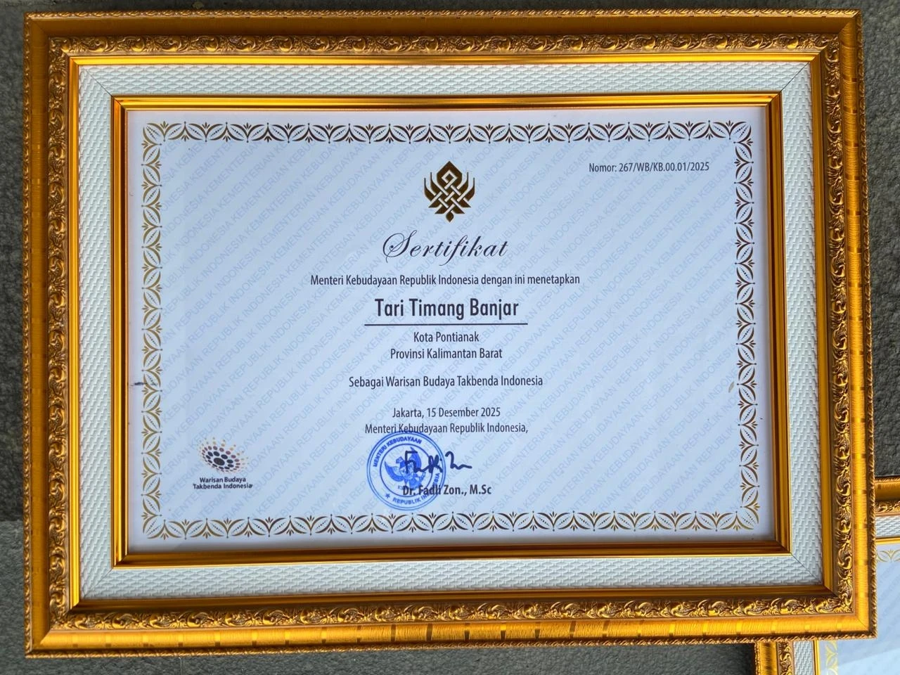 Kue Batang Burok dan Tari Timang Banjar Resmi Jadi Warisan Budaya Takbenda Pontianak